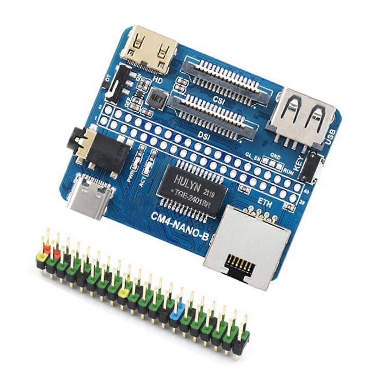For CM4 NANO B Expansion Board Gigabit RJ45 Port 4K 30fps 40PIN GPIO for Compute Module 4