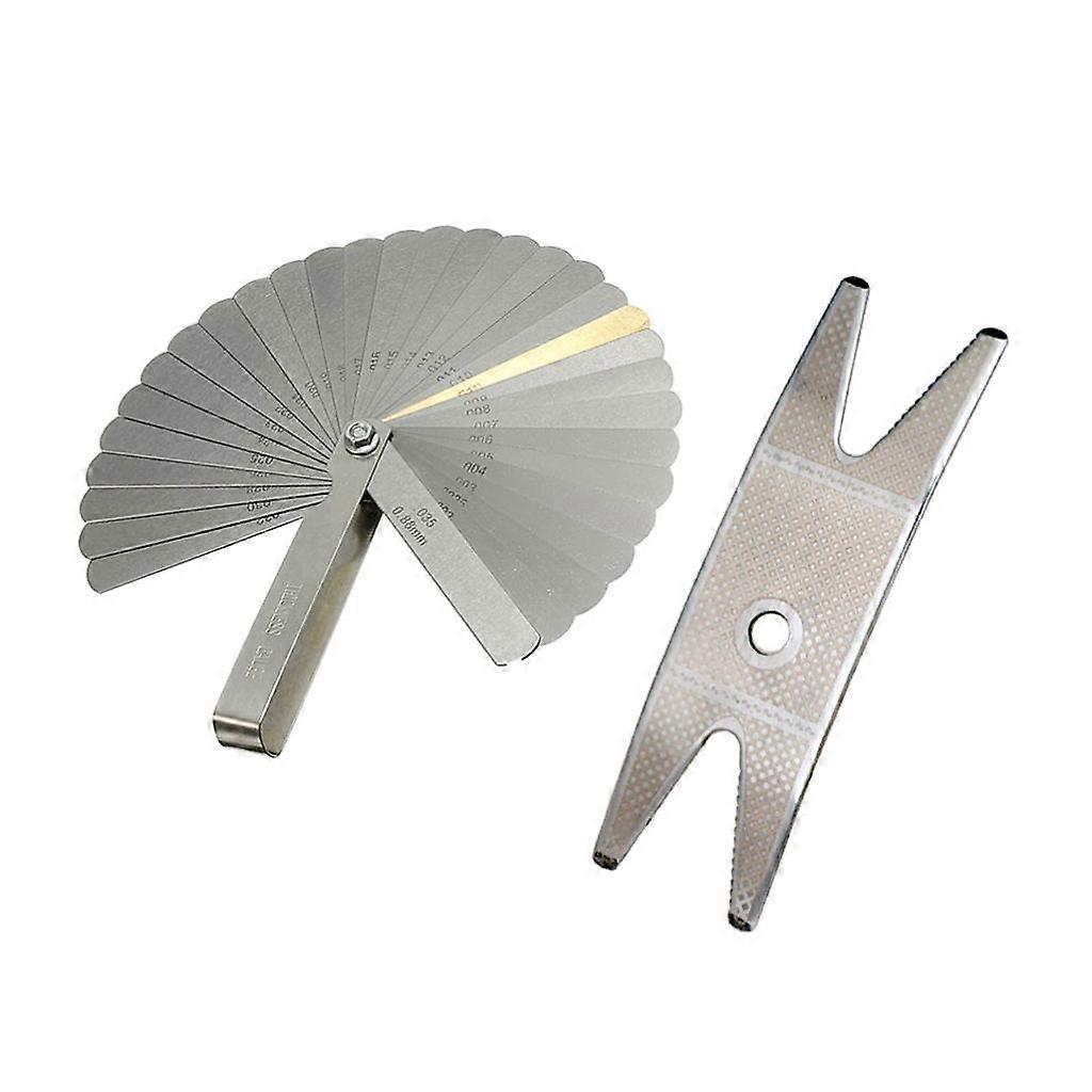 Guitar Multi Spanner Wrench+32 Blade Feeler Gauge Set Luthier Tool
