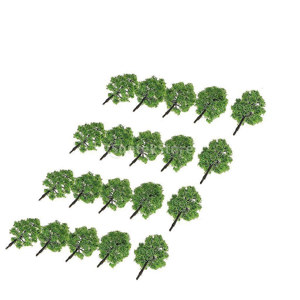 120pcs Green Tree Painted Figure Models Set Building Train Layout 1:75-1:100