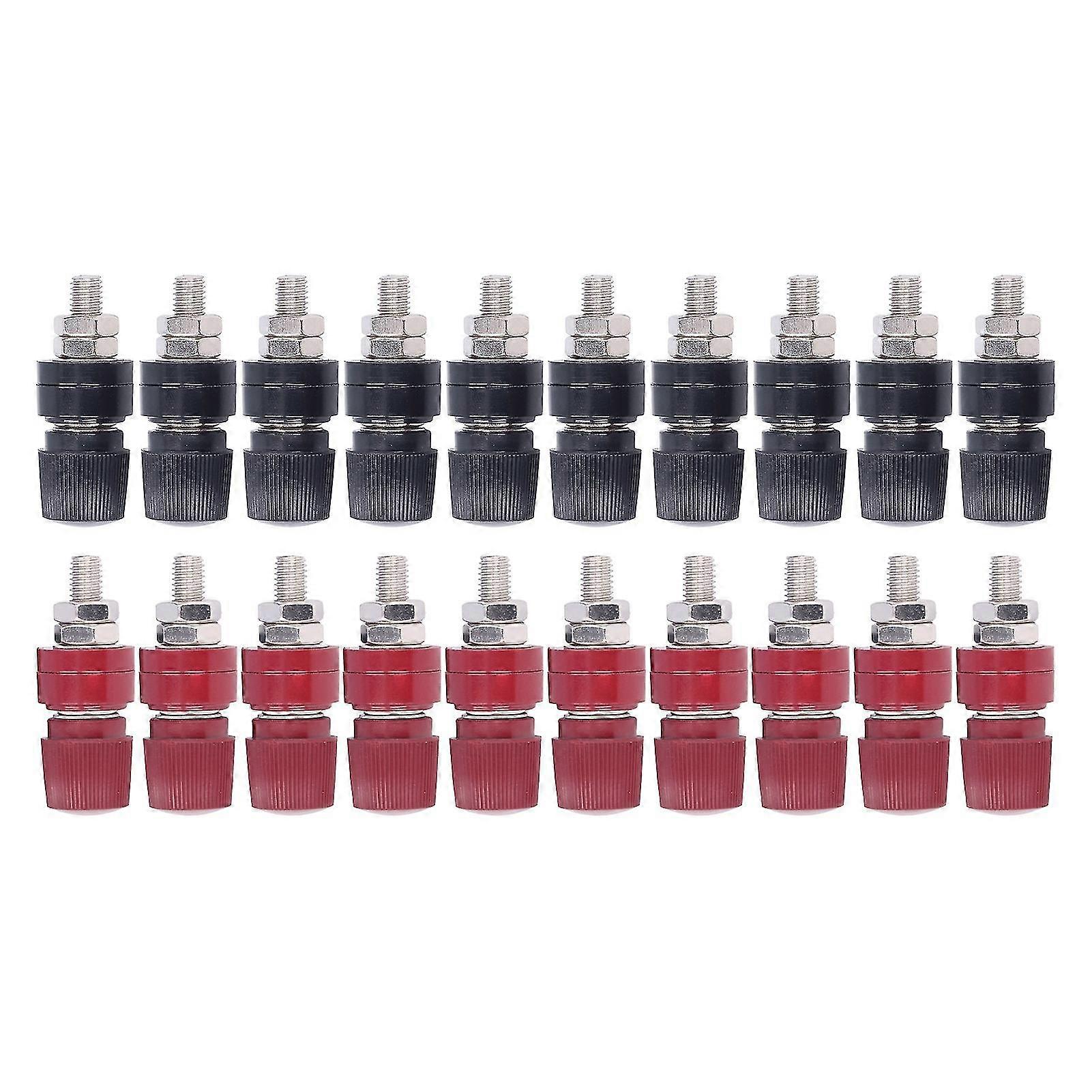 Power Terminal Block for Truck Easy Installation Flexible M8 Voltage Regulator 10 Sets Black Red Good Firmness