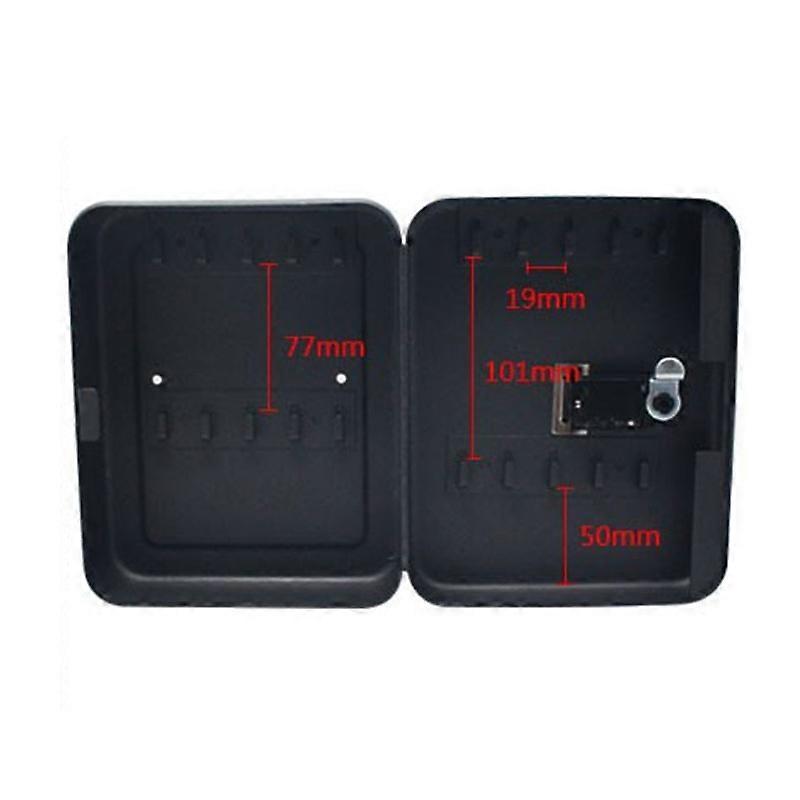 Secure Key Box with Combination Lock, Key Cabinet Wall Mount Lock Box with 20 Hooks