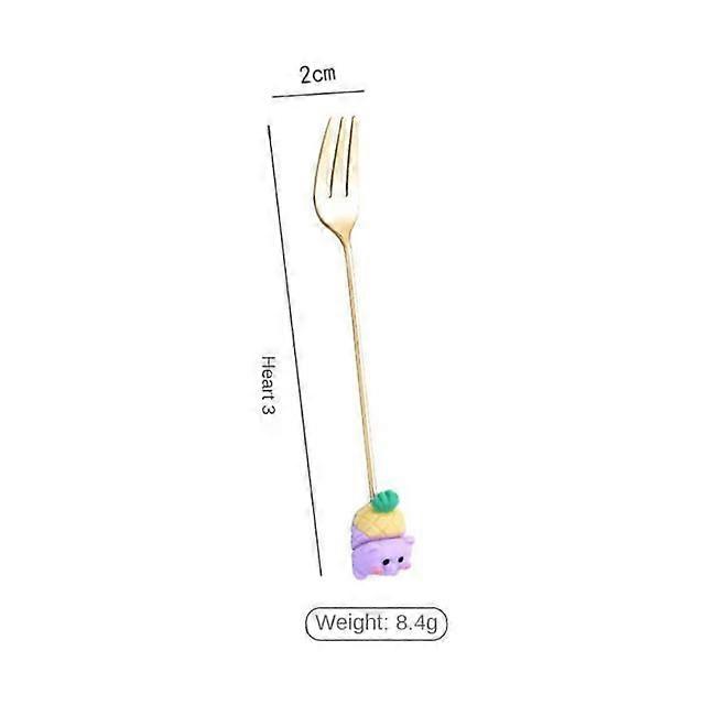 Mini 304 Stainless Steel Cartoon Animals Spoon Tableware Dessert Fork Coffee Spoon Creative Ice Cream Flatware Kitchen Tools
