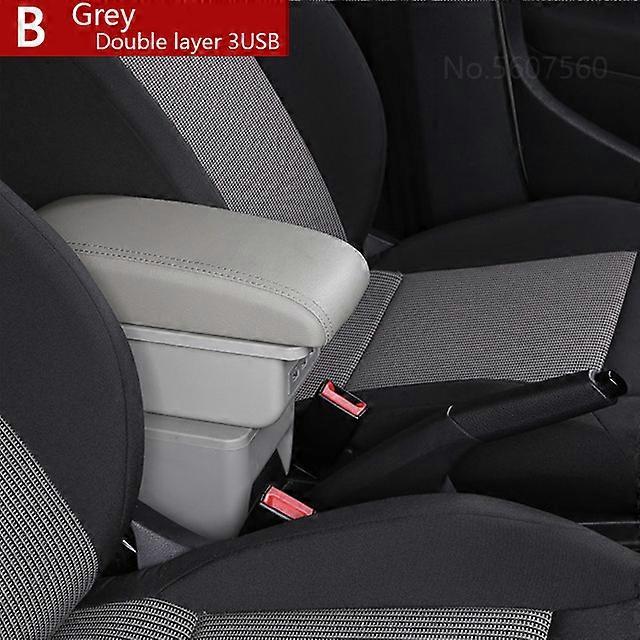 Universal Car Armrest central Universal model armrest box car accessories storage box modification Retrofit parts with USB LED