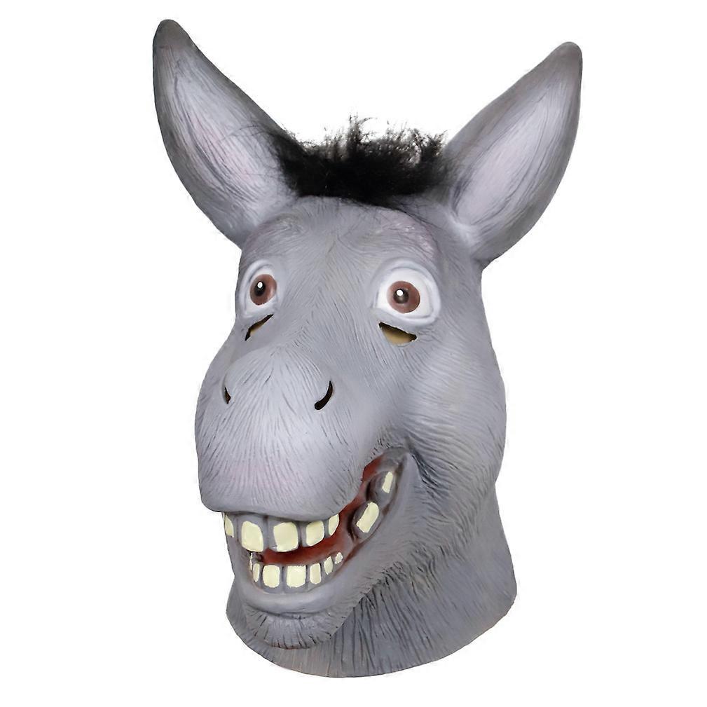 Donkey Mask Latex Full Face Cover Party Costume Prop