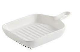 Creative Plate Oven Baking Baking Tray Ceramic Household Handle Western Tableware Dish Platewhite