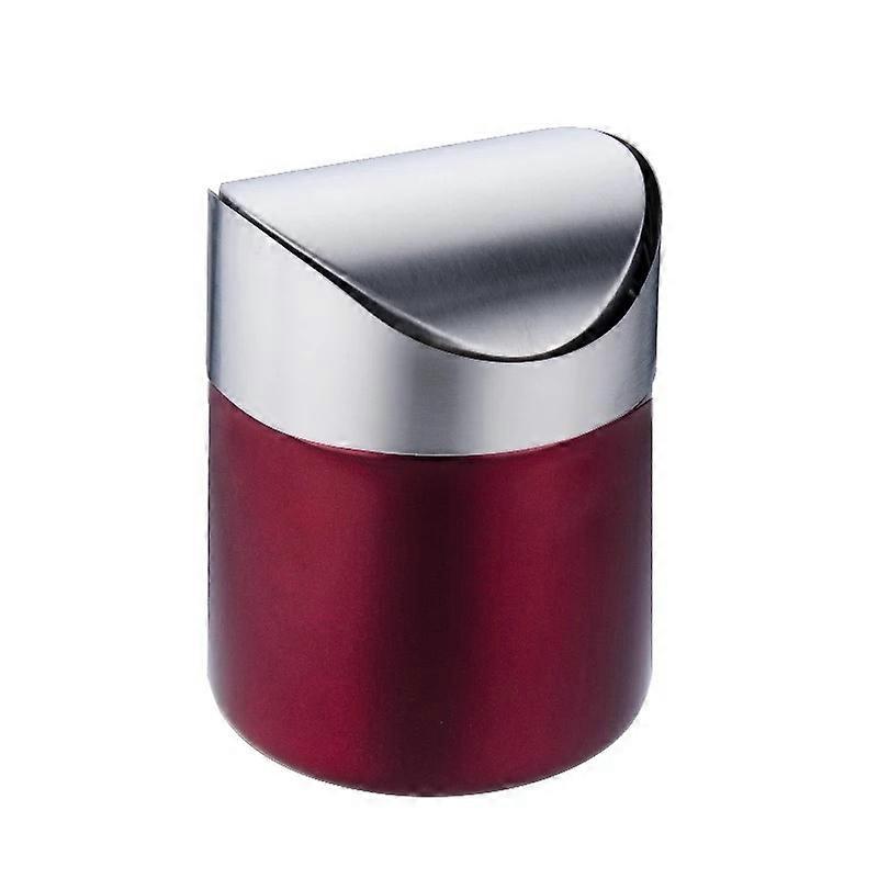 Mini Desktop Bin with Lid, Trash Can Small Desk Bin Indoor Dustbins for Desk Office Waste Containers (12 * 12.3* 16CM)