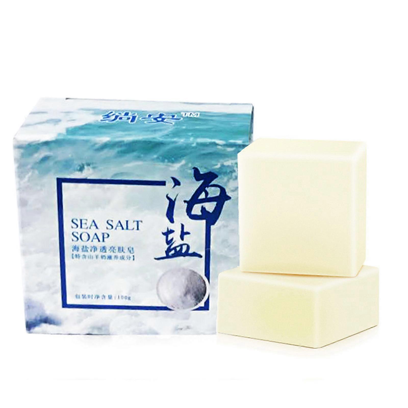 Multi-function Sea Salt Soap Exfoliating Acne Deeply Clean Skin Bar Bath Soap