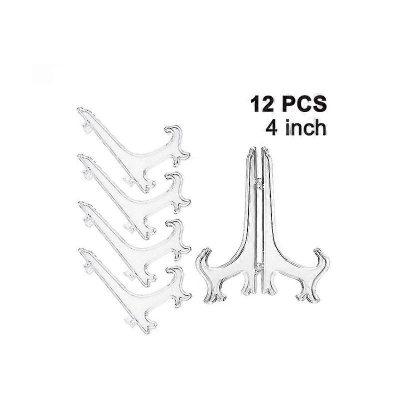 12 Pieces Plastic Easels Plate Racks, Plate Racks, Folding Plates, Display Stands For The Presentation Of Collecting Plates, Bowl Racks, Books
