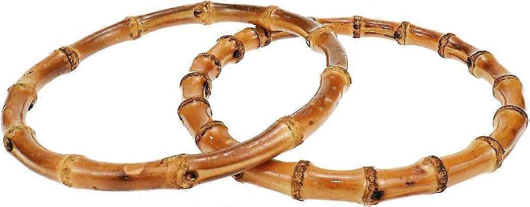 2 Pack Bamboo Ring Handle Wallet Handmade Wallet Handle Handbag Handle for DIY Crafting