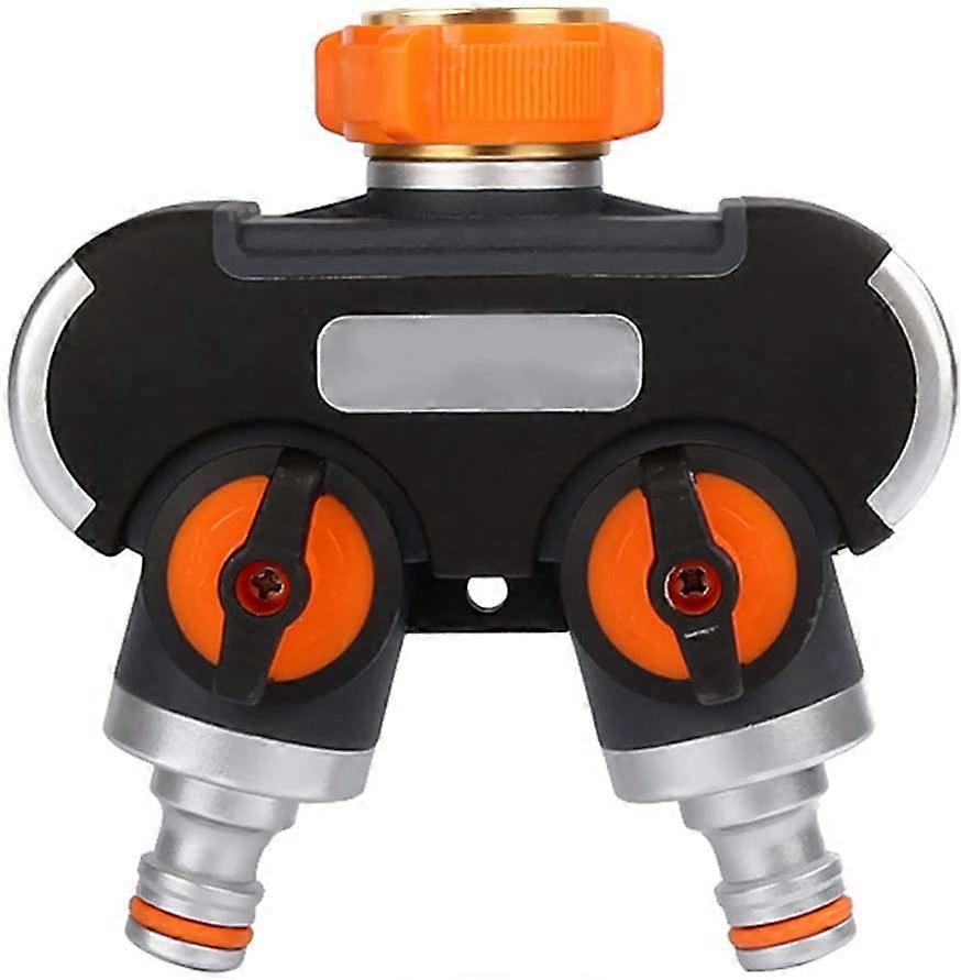 2 Way Splitter, Garden Hose Splitter Adjustable and Lockable Water Flow, Distributor for Garden Irrigation