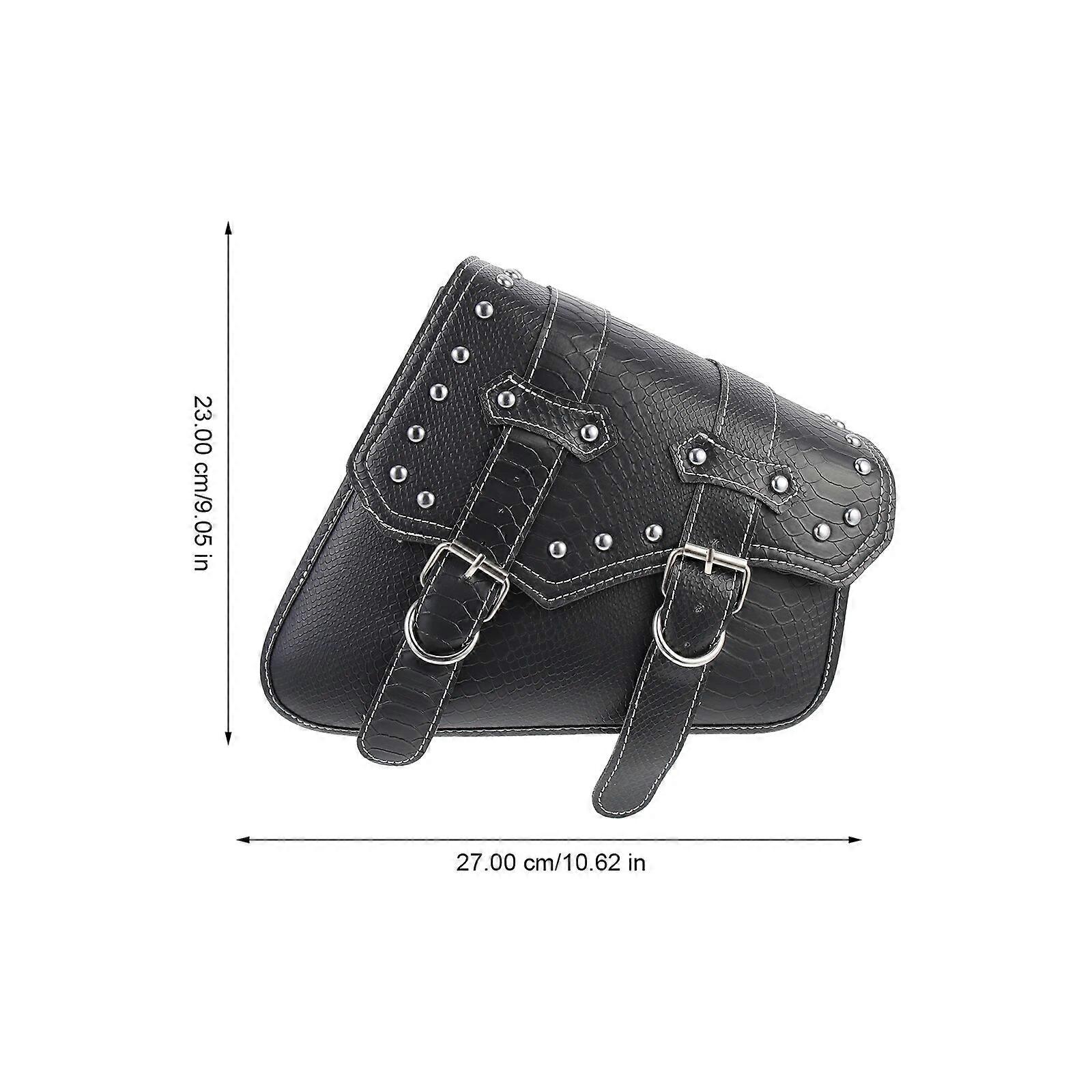 1 pair Bag Motorcycle Side Motorbike Tool storage Holding PU Tail Hanging Saddle bag Retro Fork Storage Pouch Accessory