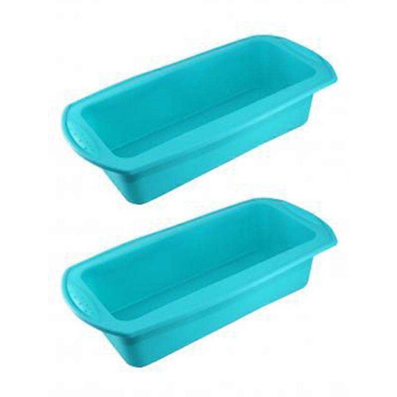 2Pcs Rectangle Silicone Cake Toast Bread Loaf Mold Bakery Kitchen Baking Mould