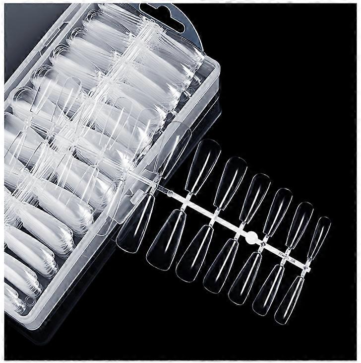 120 Pieces False Nails Full Cover Transparent Artificial Nail Tips