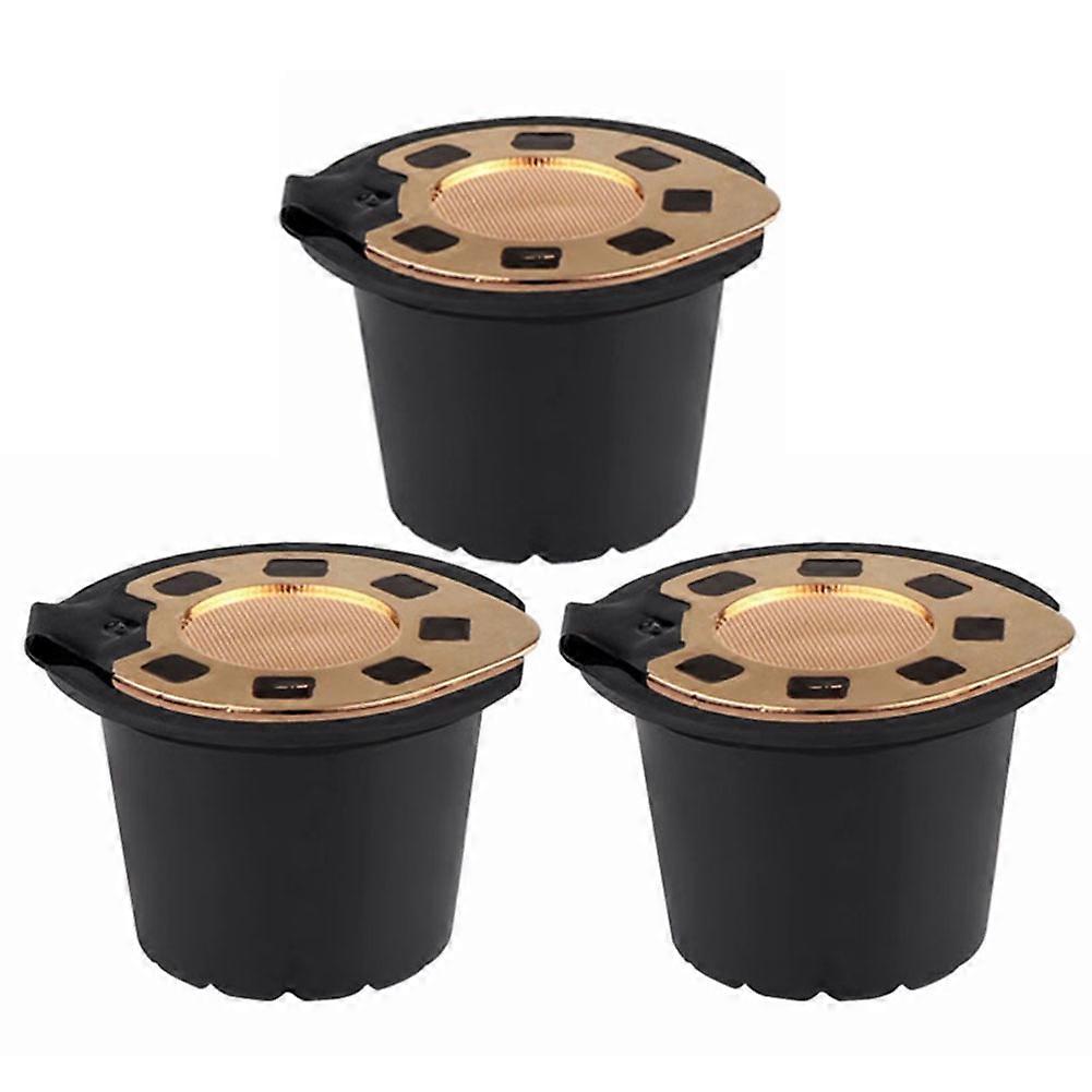 3Pcs Stainless Steel Refillable Reusable Coffee Filter Capsule Cup for Nespresso