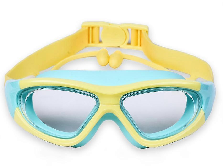 Children's anti-fog and waterproof swimming goggles Siamese earplugs 3-14 years