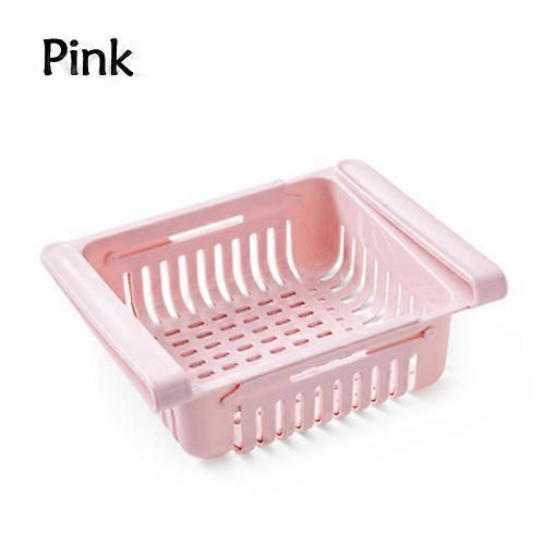 Kitchen Refrigerator Storage Rack Adjustable Telescopic Refrigerator Drawer Storage Box Multi-Function Accessories Save Space