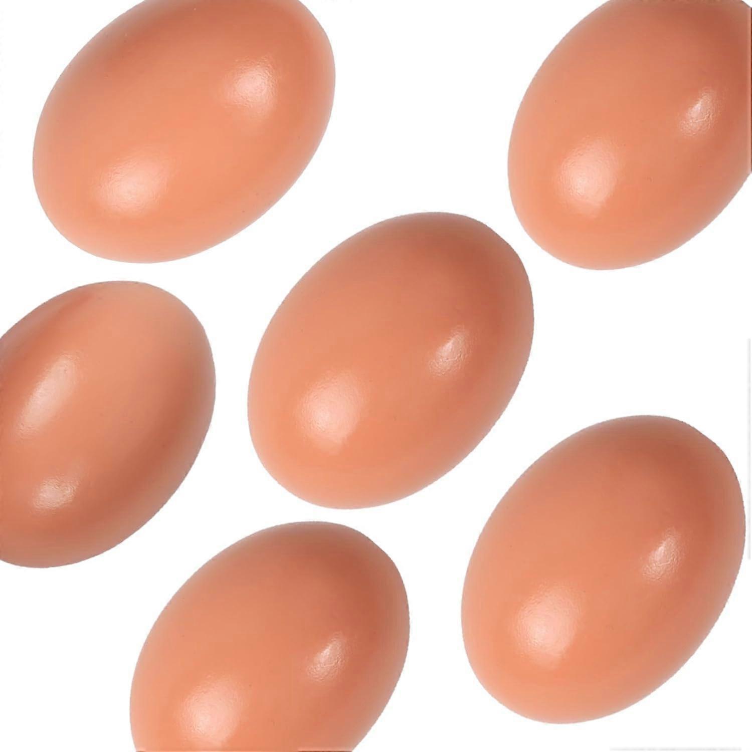 Wooden Eggs 6 Pcs Fake Chicken Eggs Dummy Nest Egg  Help Laying Hen Agricultural Tool Eggs for Nesting Box