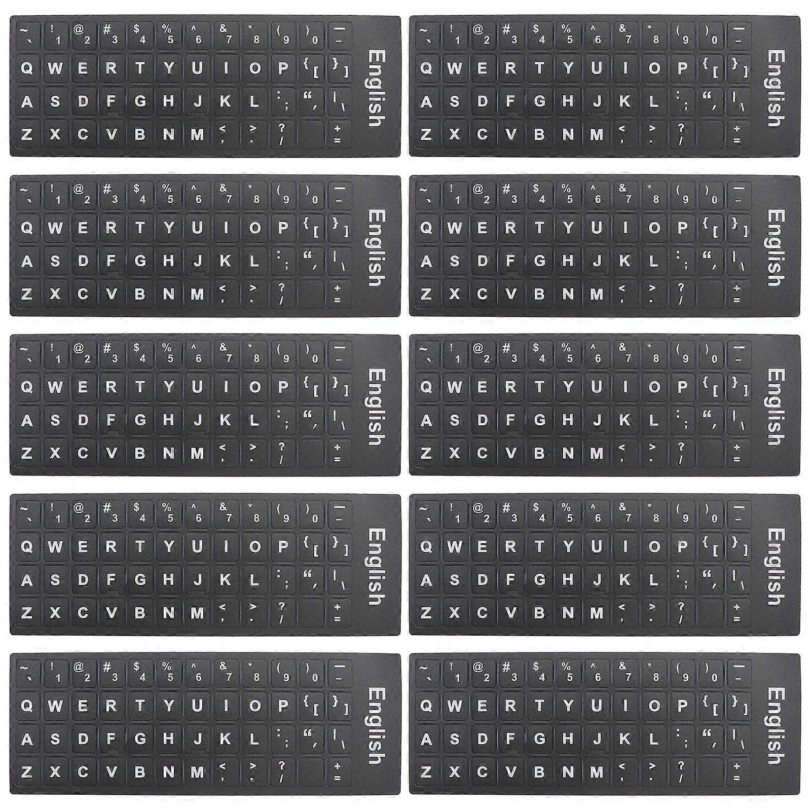 10pcs universal língua estrangeira adesivos de teclado protetor pc layout