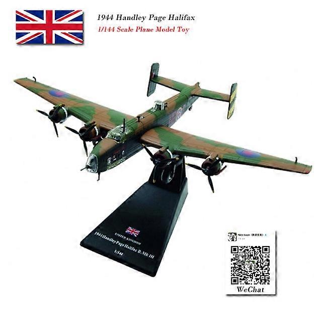 AMER 1/144ミリタリーモデル玩具1944ハンドレページハリファックス爆撃機ダイキャストメタル飛行機模型玩具コレクション、ギフト、キッズ