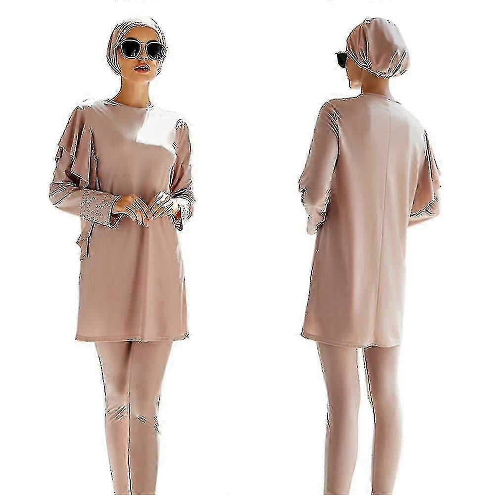 Costumi da bagno da donna musulmani modesti pezzi copertura completa  Hijab Burkini Costumi da bagno arabi islamici-XK7676