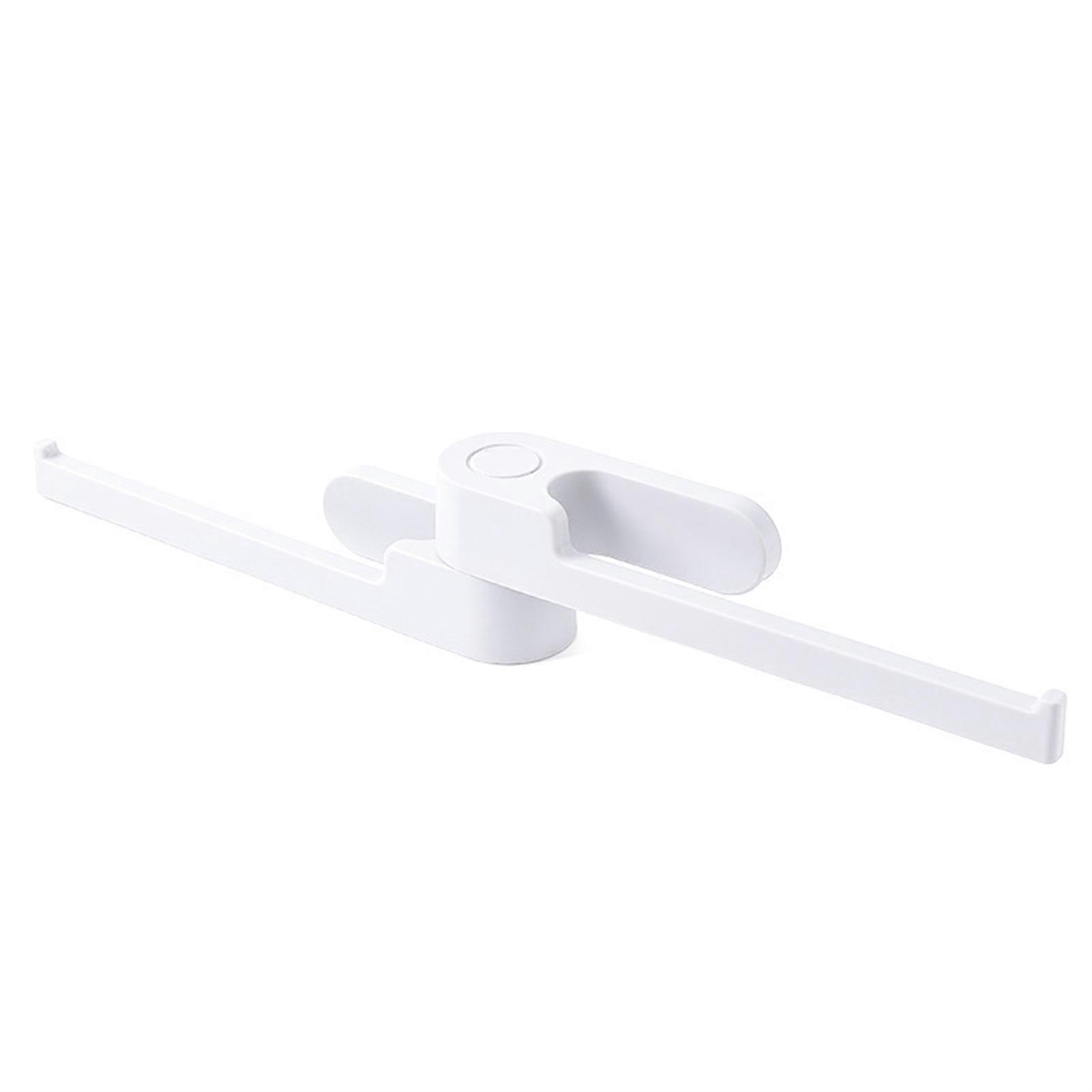Rotatable Wall Hook Punching Free Installation Waterproof Large Storage Capacity Folding Towel HookWhite