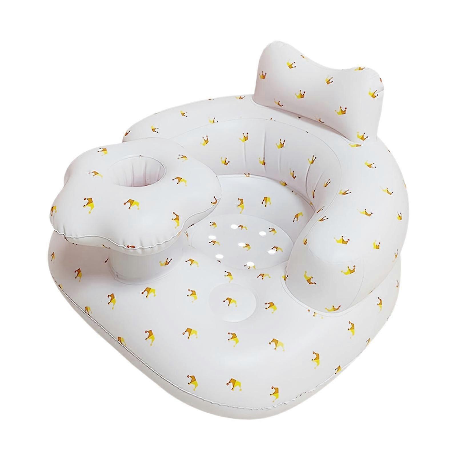 מושב מתנפח לתינוק נייד משאבת אוויר מובנית תמיכה אחורית כתר מושב רצפת התינוק