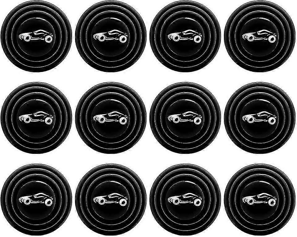 سيارة امتصاص الصدمات ، سيارة الباب صدمة امتصاص طوقا ، باب السيارة المضادة للتصادم وسادة عزل الصوت وحشية امتصاص الصدمات (أسود) (12pcs)