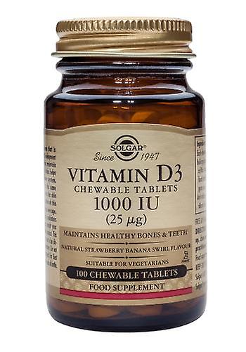 Solgar, Βιταμίνη D3 1000 IU (25 μg) Μασώμενα δισκία, 100
