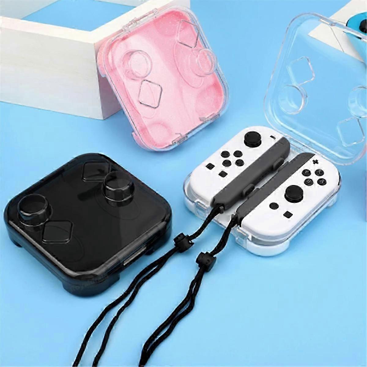 Transparent Storage Case For Switch/oled Joy-cons Handle Storage Box Dust-proof High-permeability Handle Storage Black