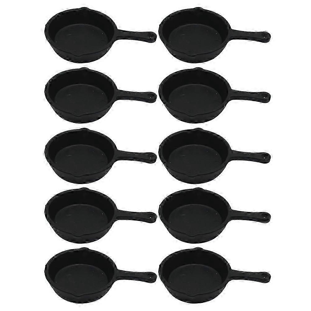 10Pcs Mini Frying Pans Simulation Cooking Pan Models Miniature Kitchen Gadgets