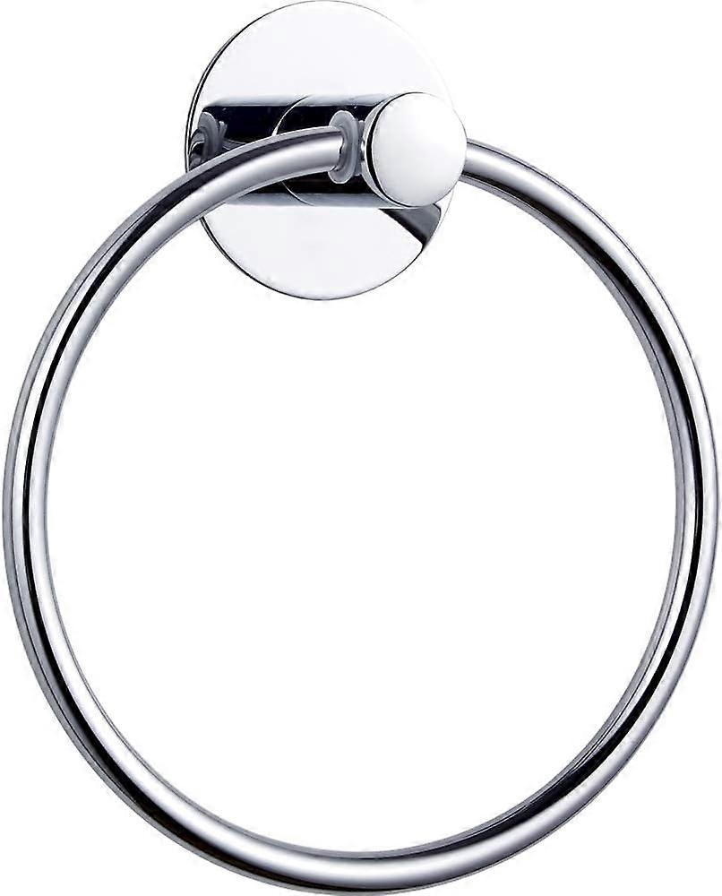 Self Adhesive Towel Ring No Drilling Round Towel Holdersilver
