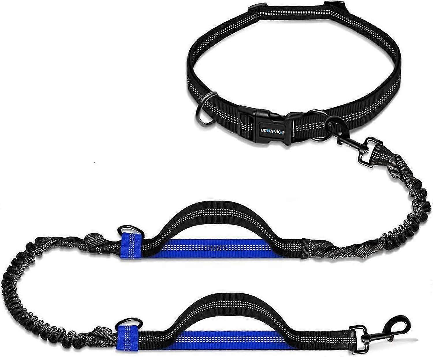 Hand Free Dog Leash, with Adjustable Waist Belt for Jogging Practice, Shock Absorption, Professional Harness with Reflective Stitching