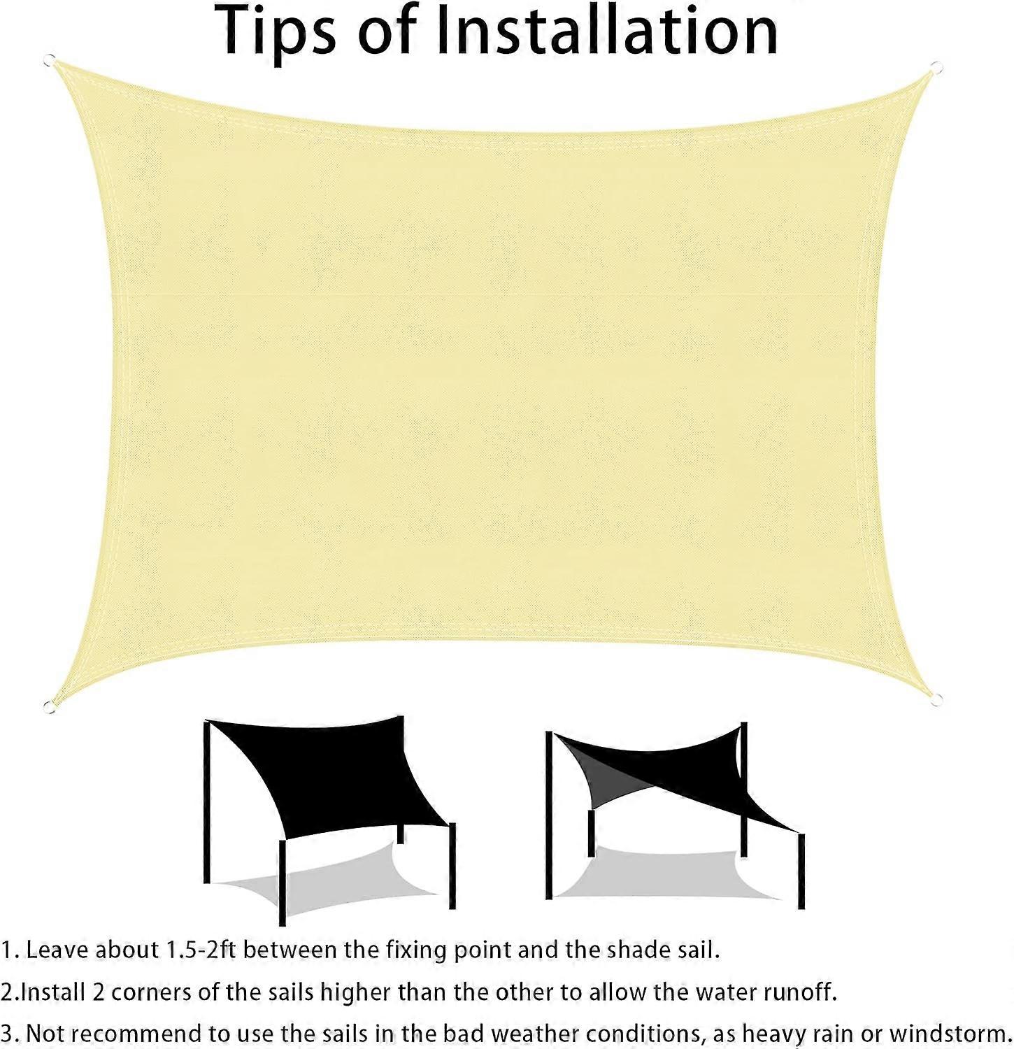 Drought-Tolerant Rectangular Shade Sail Insulating Water-Resistant