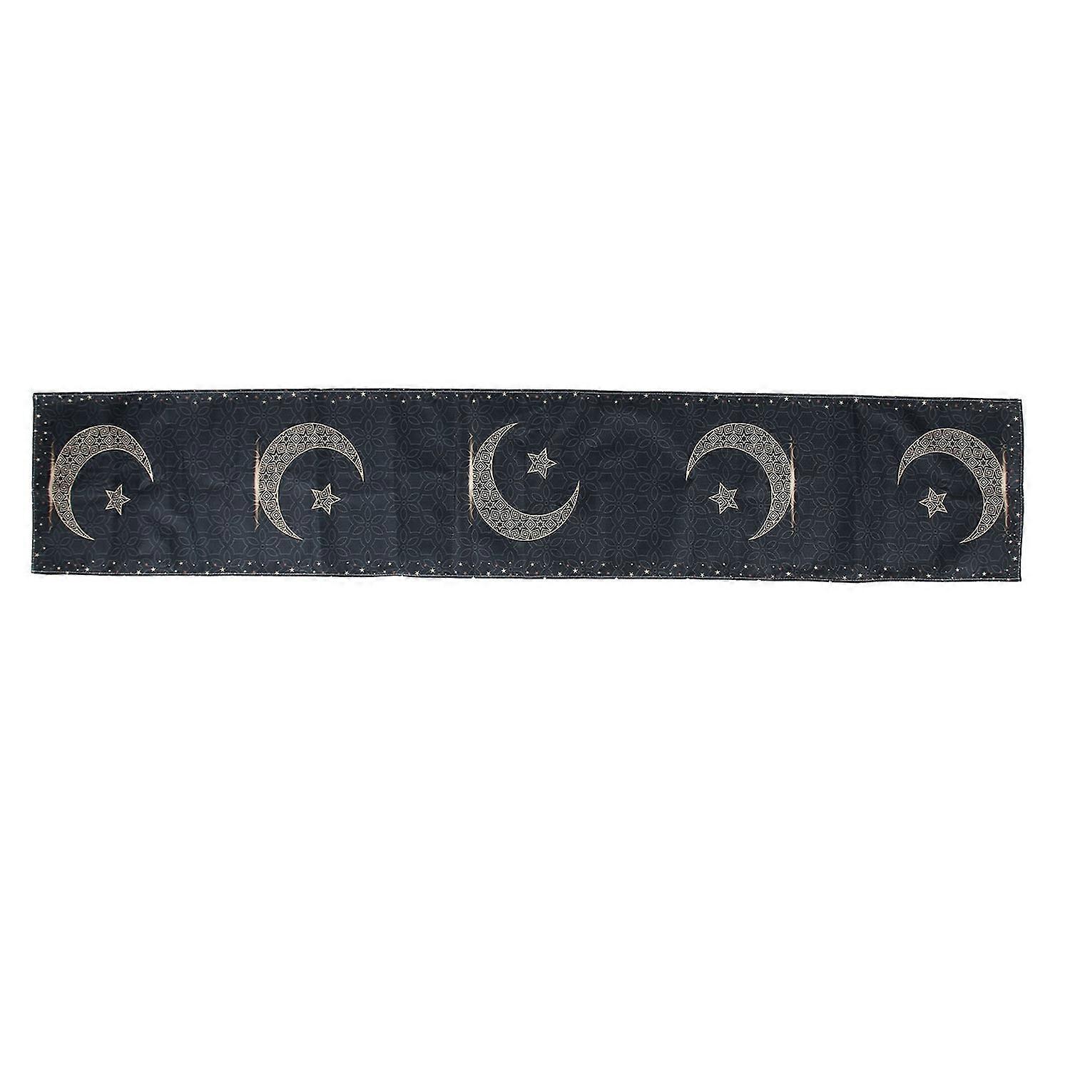 Eid Mubarak Porch Sign Reusable Fade Resistant 100D Polyester Fabric Ramadan Table Cover for Firepla