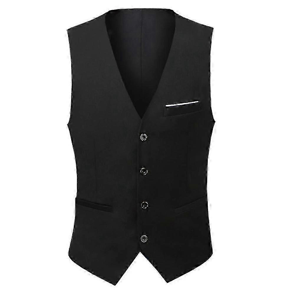 Ανδρικό Μονόχρωμο V-λαιμόκοψη Slim Fit Business Vest