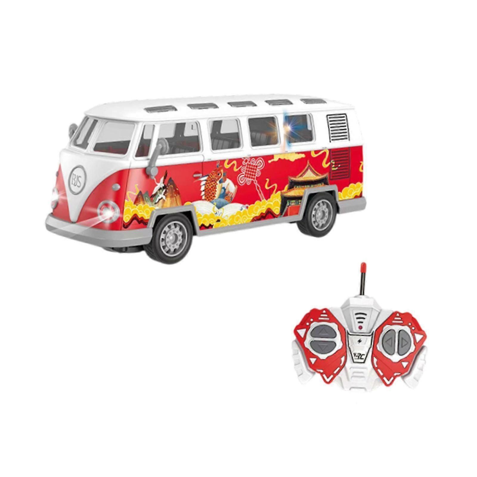 RC Auto 1/30 Afstandsbediening Auto Voertuigen Klassieke Openbare Deur Stadsbus Model