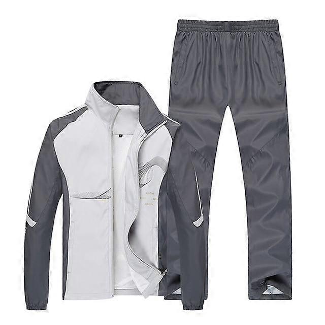 Spring Running Sets Men Sport Suits Sportswear Set Fitness Training Warm Breathable Tracksuit Zip Pocket Jogging Suit