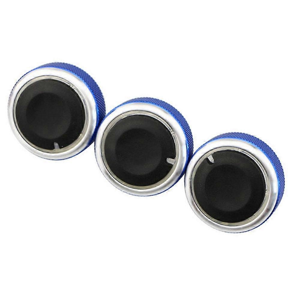 3st per set Aluminiumlegering Bil Styling Luftkonditionering Knopp AC Knopp Värmekontroll Strömbrytare Knapp Knopp För Ford Focus MK2 MK3