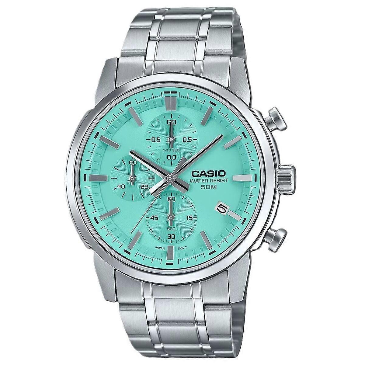 Men's Watch Casio CHRONO DATE SILVER AQUA