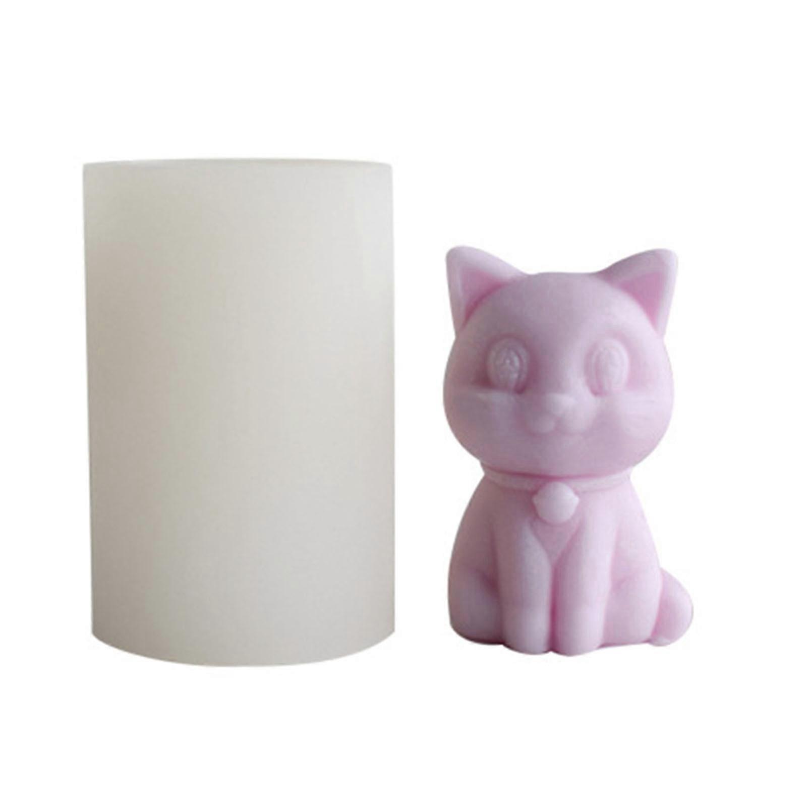 Søde stearinlysforme Dyrefondantforme 3D Kanin Kat Hvalp Hjort Epoxy Støbeforme Til DIY Bageform Kage Decoratin