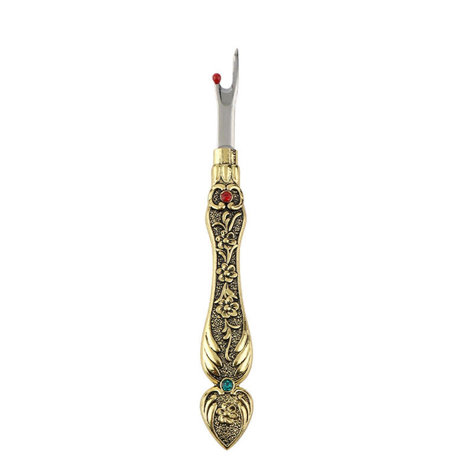 Seam Ripper, Retro-Seam Ripper Stitch Unpicker Handle Sewing Stitch Vintage Color Handy-Stitch Thread Ripper Sewing Tool  gold