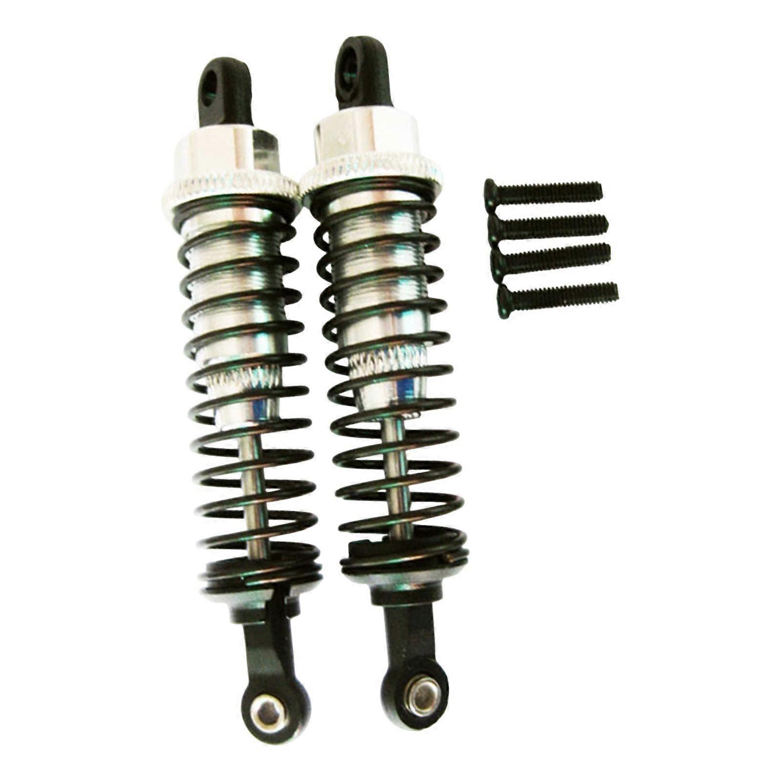 2Pcs Metal Shock Absorbers Accessories Metal Spring for 1:12 Vehicles Trucks Black