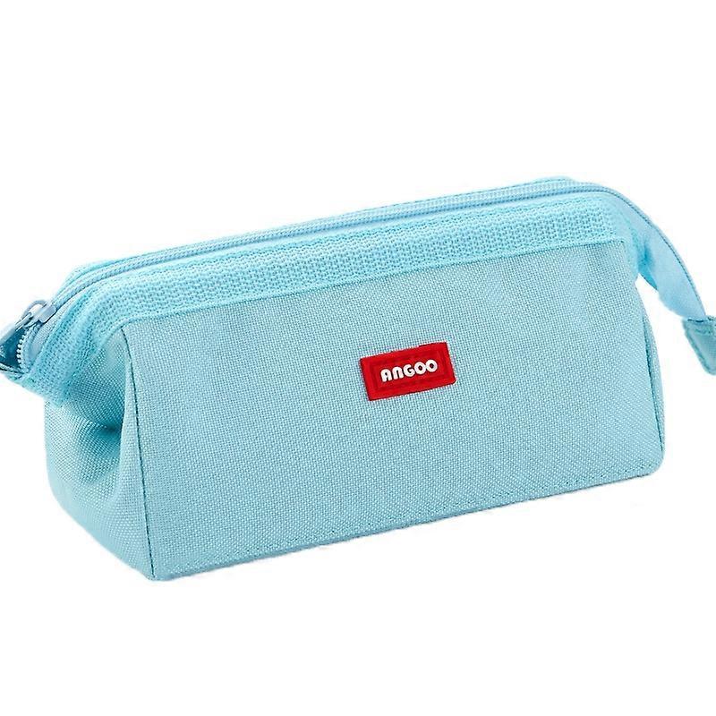 ANGOO Schreibwarentasche für Studenten mit großer Kapazität Pure Color Simple Boat Shape Federmäppchen
