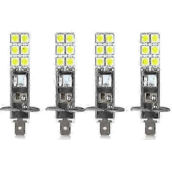 4pcs H1 6000k Super White 80w Led Headlight Bulbs Kit
