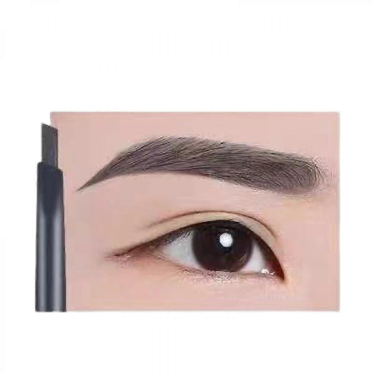 Eyebrow Pencil in Teardrop Tip w/ Spoolie Brush, Dual Ended Eyebrow Pen - Long Lasting Natural Fills and Defines Brow Tint