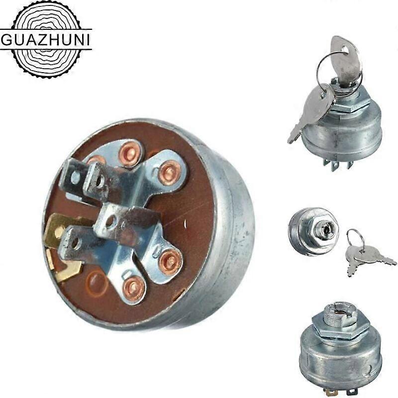 Lawn Tractor Mower Ignition Start Switch, 5 Pin Tools Ignition Start Switch with Key for MTD
