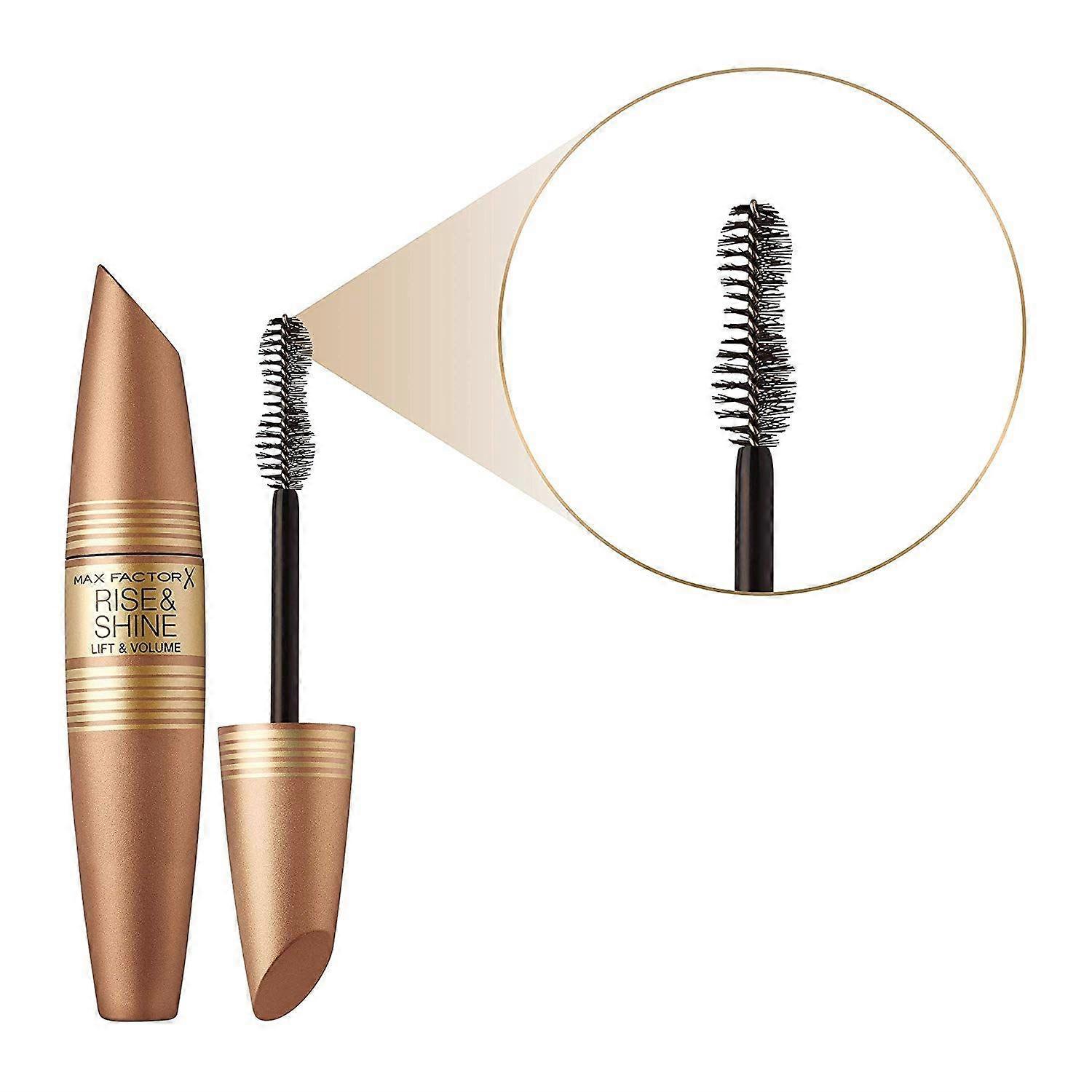 2 x Max Factor Rise & Shine Hissi ja tilavuus ripsi väri 12ml-001 musta