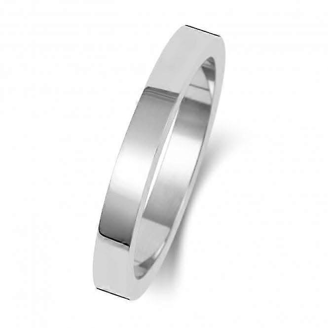 Wedding Band 18K Flat Flat 2.5 mm-1.4 Wedding Ring WQ172WM/I