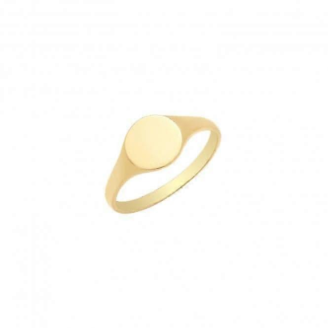 9ct Yellow Gold Babies Plain Round Signet Ring RN925