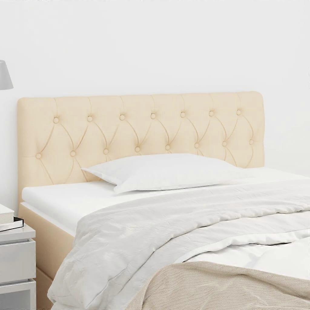 Headboard Cream 100x7x78/88 cm Fabric